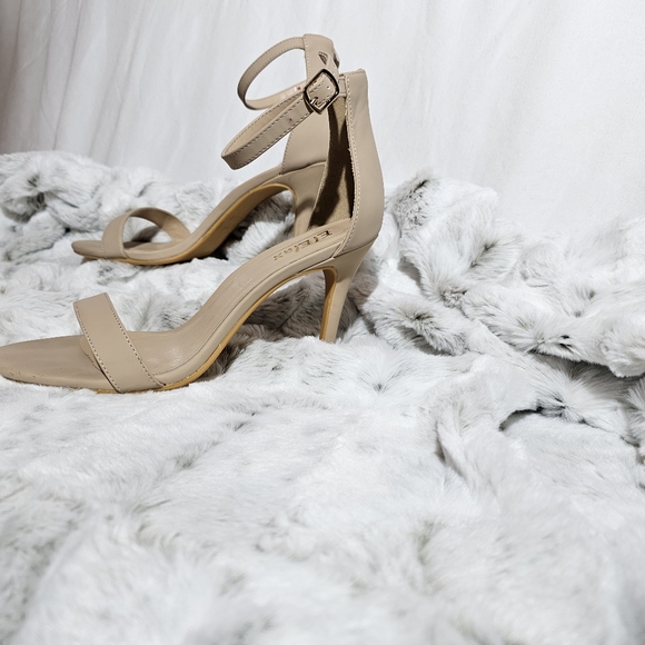 ElElax High Heels Stiletto Women's Ankle Strap Pumps Nude Open Toe Size 8.5B(M) - Picture 4 of 16
